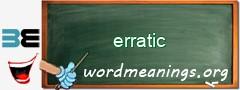 WordMeaning blackboard for erratic